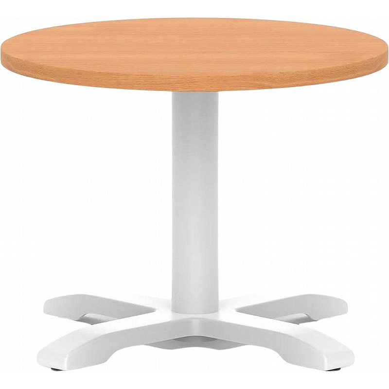 Italia Cross Base Round Coffee Table - Reception Area