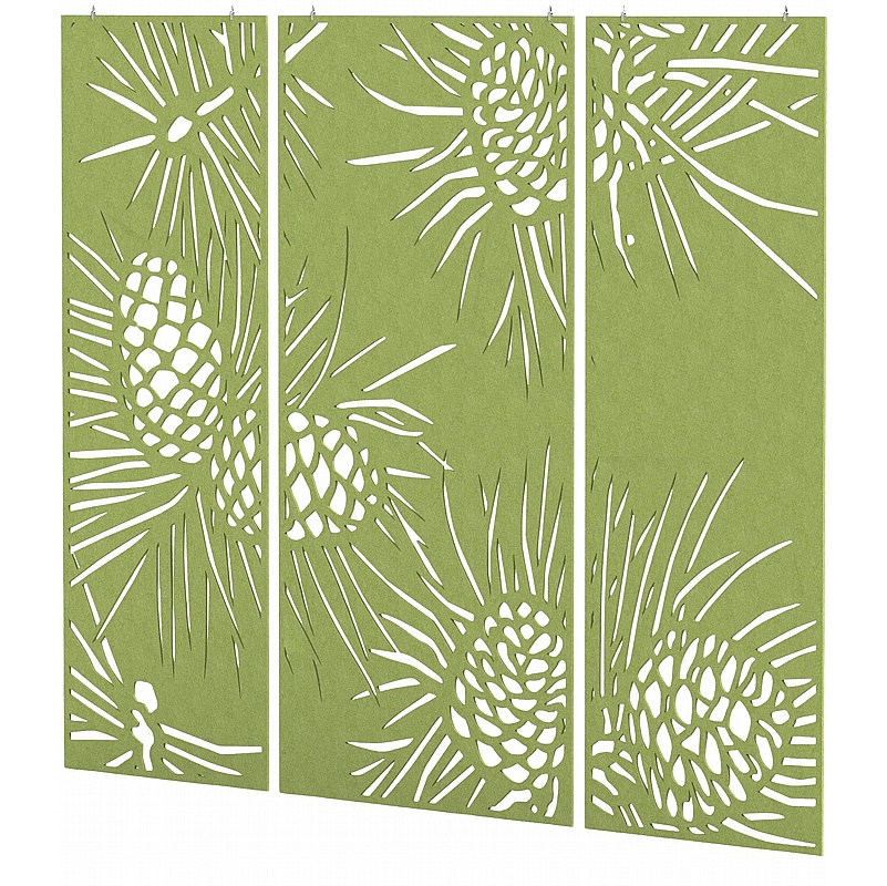 Sch! Pine Acoustic Hanging Screens (3 Panels) - Office Accessories