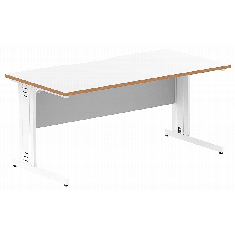 Oslo Rectangular Cable Managed Office Desks - Office Desks