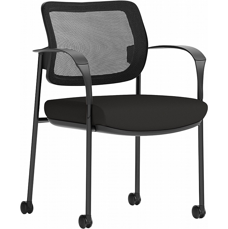 Brunswick Deluxe Mesh Back Mobile Conference Chair - Office Chairs