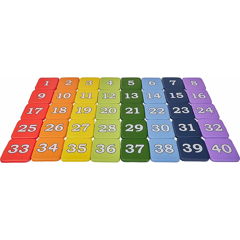 Rainbow Number Seat Cushions - School Furniture