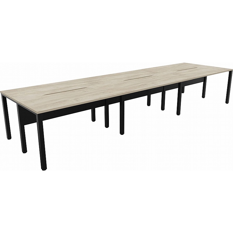 Analog 6 Person Rectangular Back to Back Bench Desks - Office Desks