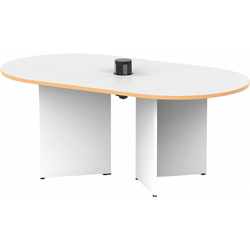 Oslo Volta Arrowhead Boardroom Table With Power - Meeting Room