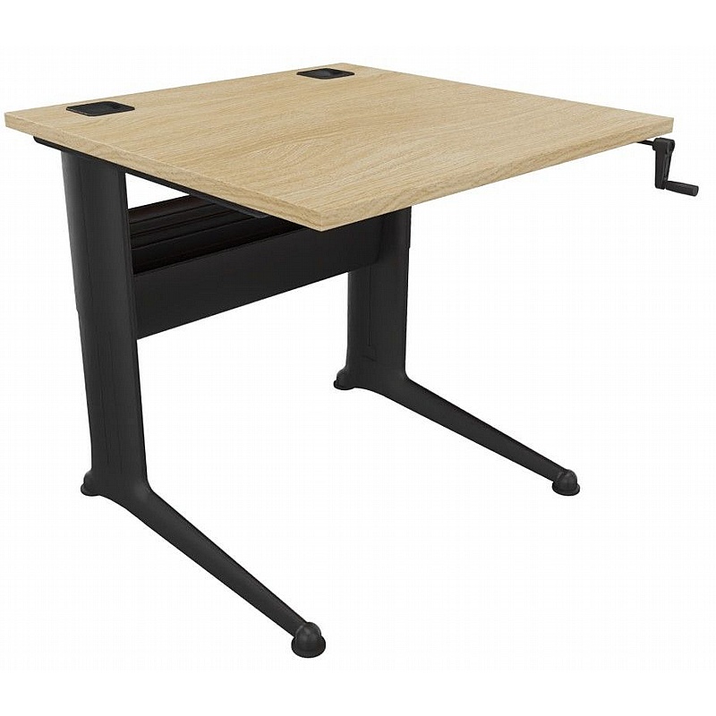 Kassini Crank Height Adjustable Rectangular Office Desks - Office Desks