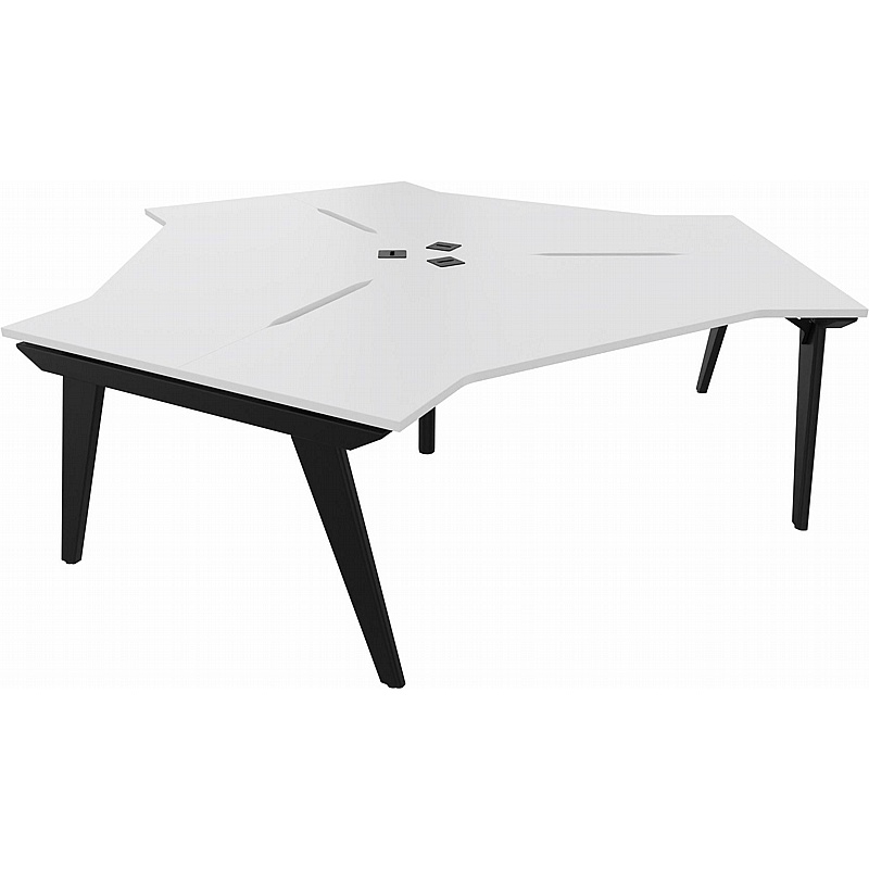 Tract Shades 3 Person Cluster Bench Desks - Office Desks