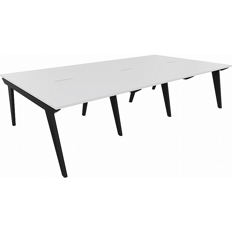 Tract Shades 6 Person Rectangular Back to Back Bench Desks - Office Desks