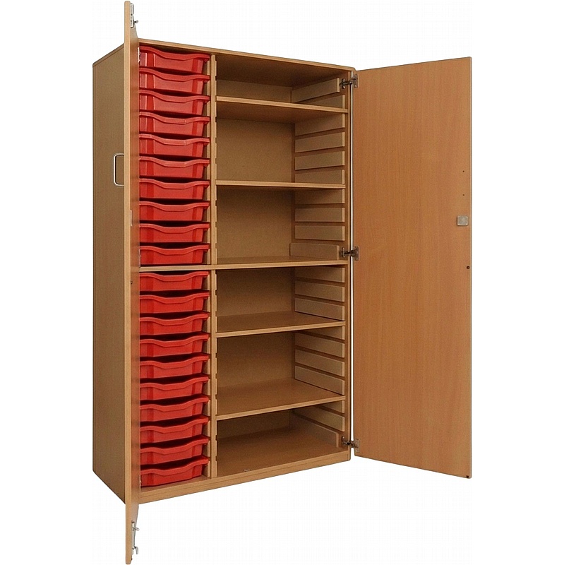 UltraBrite Triple Column 20 Tray Shallow Combination Cupboards - School Furniture