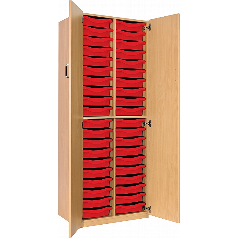 UltraBrite Triple Column 40 Tray Shallow Cupboards - School Furniture
