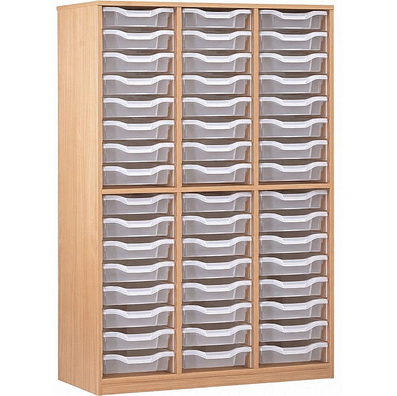 Classic Triple Column 48 Tray Shallow Storage - School Furniture