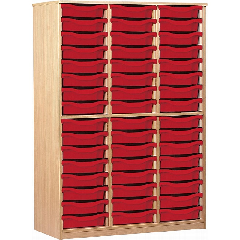 UltraBrite Triple Column 48 Tray Shallow Storage - School Furniture