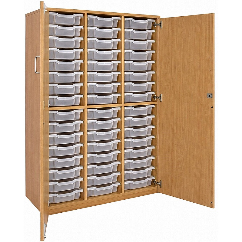 Classic Triple Column 48 Tray Shallow Cupboards - School Furniture