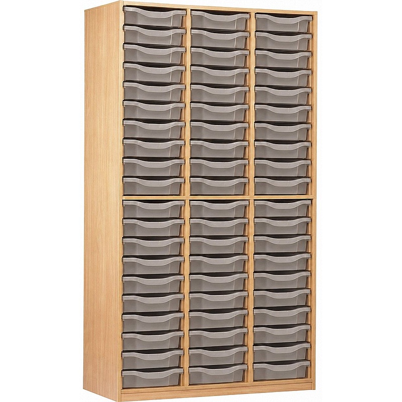 Classic Triple Column 60 Tray Shallow Storage - School Furniture