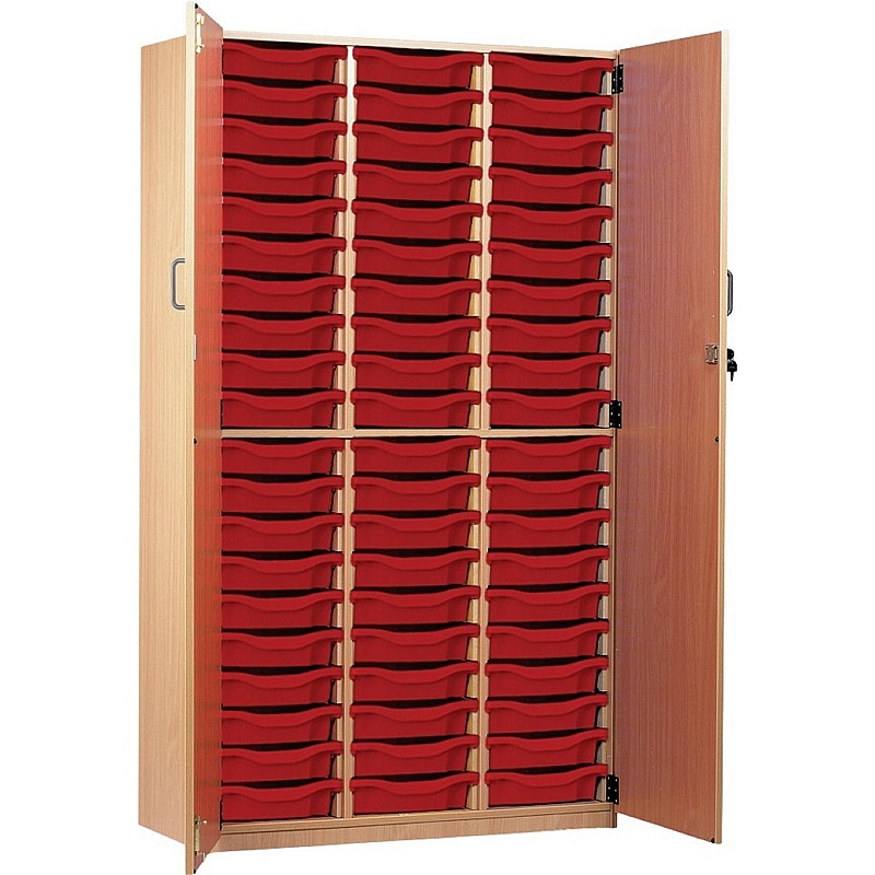 UltraBrite Triple Column 60 Tray Shallow Cupboards - School Furniture