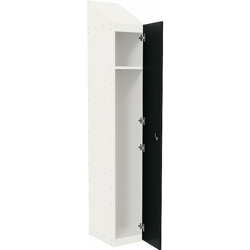 BuzzBox Probe MFC Antibacterial Sloping Top Lockers with Hasp and Staple Lock - Office Storage