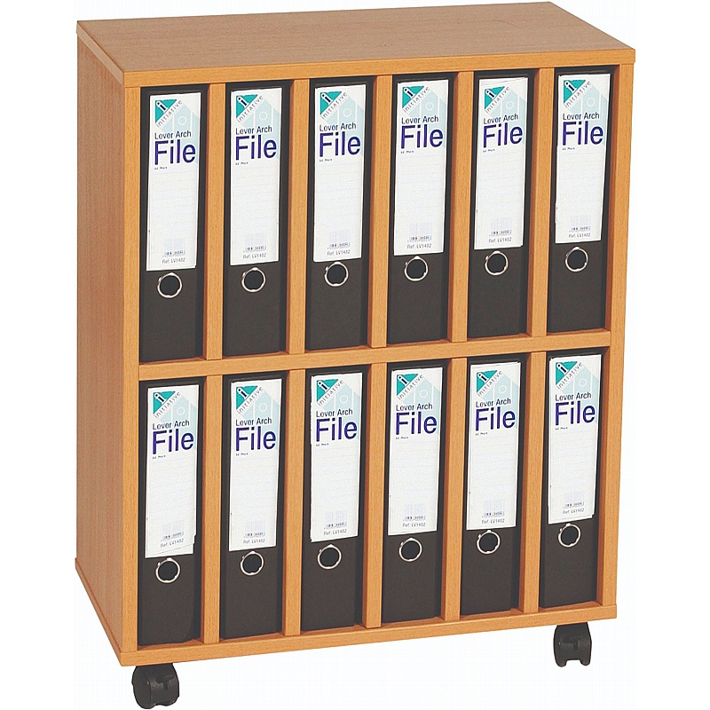Classic 12 Section Mobile Ring Binder Unit - School Furniture