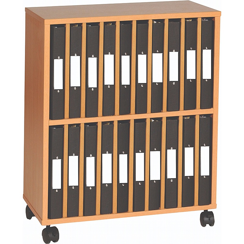 Classic 20 Section Mobile Ring Binder Unit - School Furniture