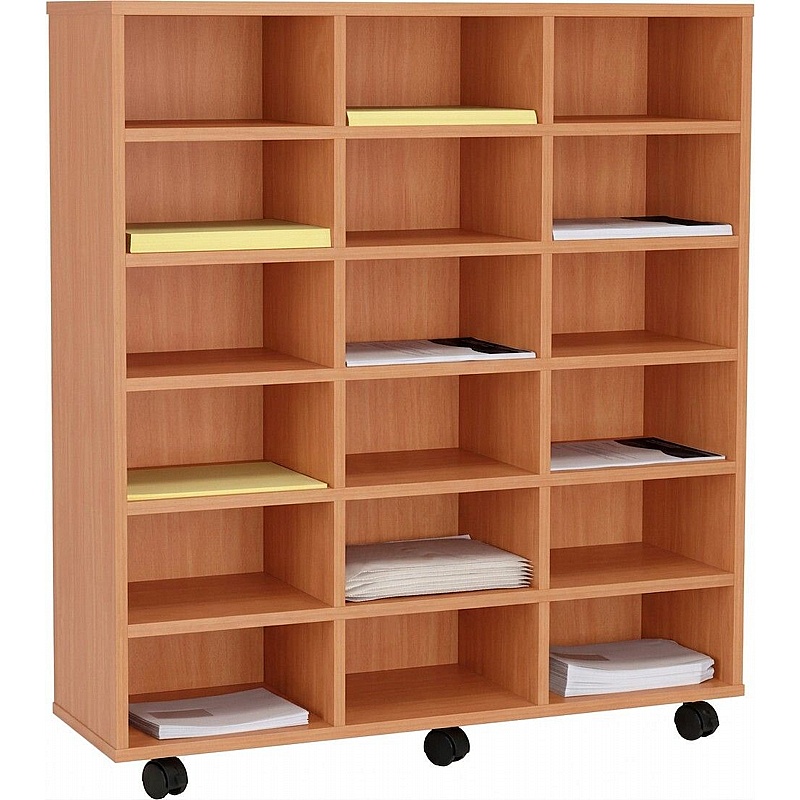 Classic 18 Section Mobile A4 Paper and Literature Sorter - School Furniture