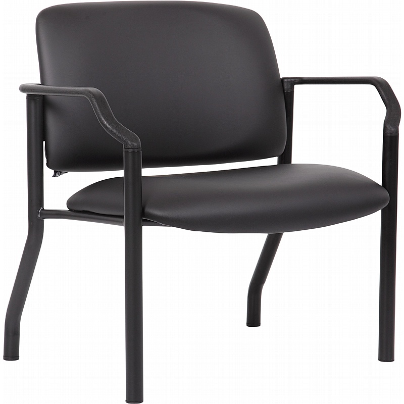 Odin 35 Stone XL Anti Bacterial Vinyl Reception Waiting Room Chairs with Arms - Reception Area