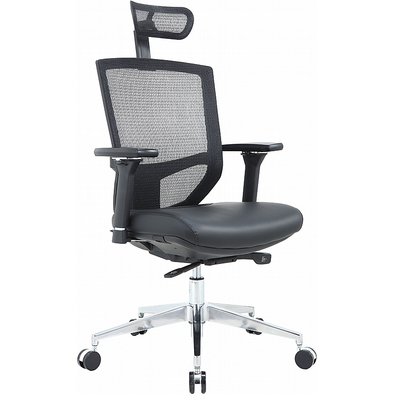 Eve 24/7 Ergonomic Mesh & Leather Executive Office Chair - Office Chairs