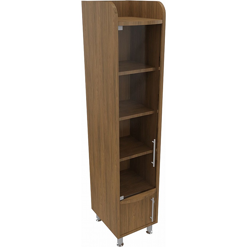 Unified Deluxe Narrow Glass Door Office Cupboards - Office Storage