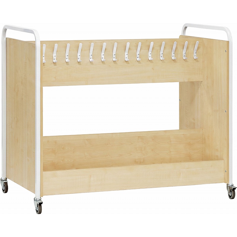 UltraBrite Nursery Freestanding Mobile Cloakroom Trolley - School Furniture