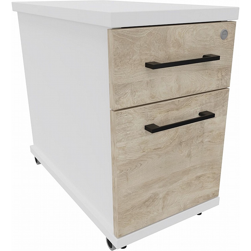 Unified Duo Narrow Low Mobile Under Desk Pedestals - Office Storage