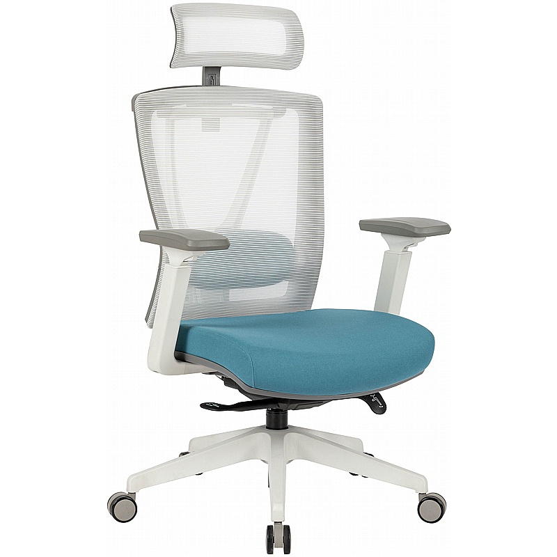 Contract Pro Plus White Frame 24/7 Posture Mesh Office Chair - Office Chairs