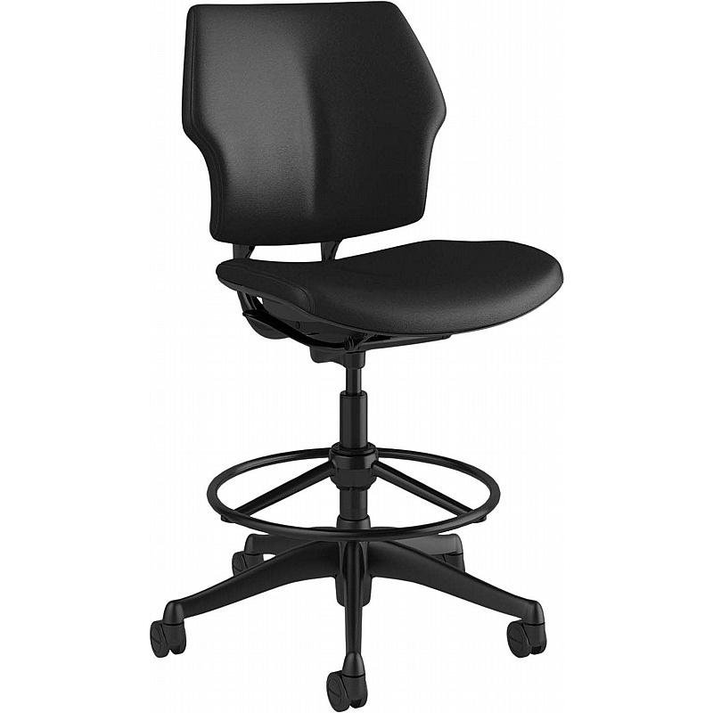 Humanscale Freedom Leather Draughtsman Chair - Office Chairs
