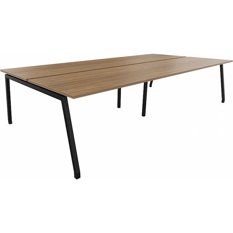 Atrex 4 Person A-Frame Rectangular Back to Back Bench Desks - Office Desks