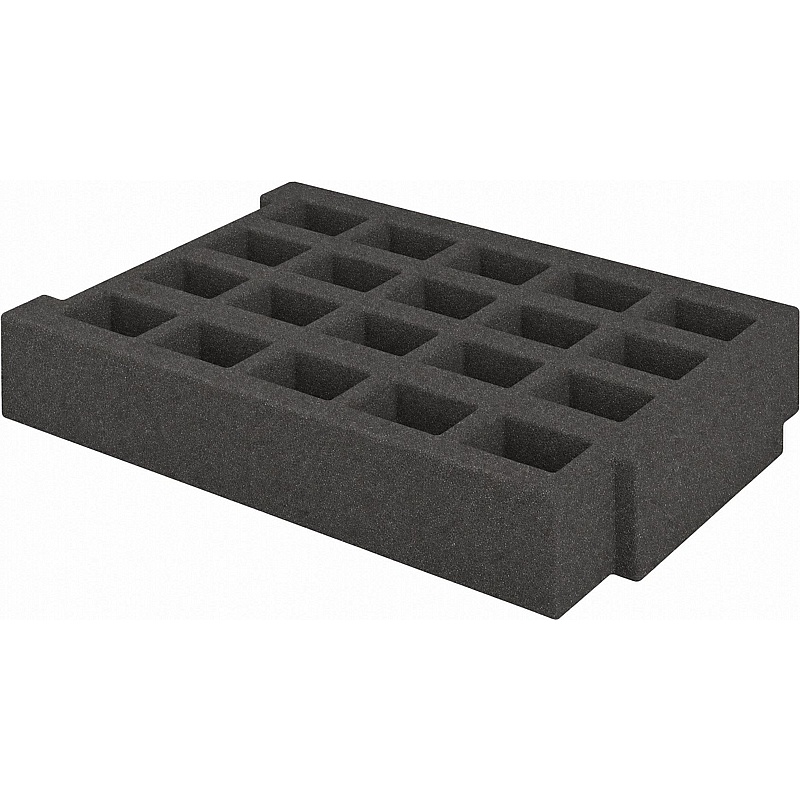 Gratnells 20 Glasses 60mm Foam Insert - Pack of 20 - School Furniture