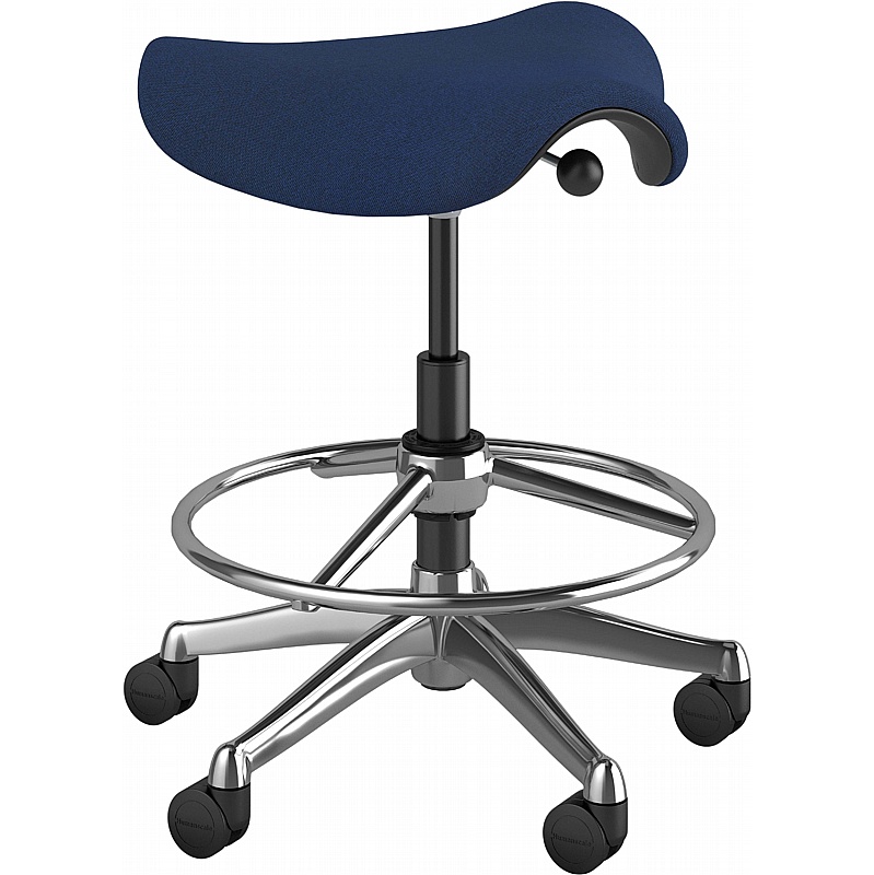 Humanscale Freedom Fabric Saddle Draughtsman Stool - Office Chairs