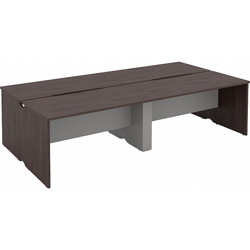 Lignu 4 Person Panel End Rectangular Back to Back Bench Desks - Office Desks