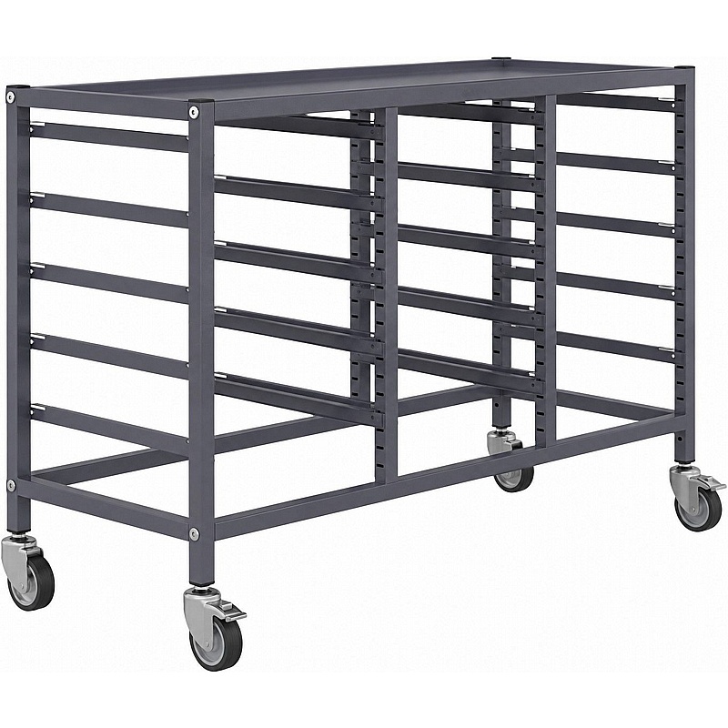 Gratnells Science Triple Column Under Bench Mobile Tray Storage Frame - School Furniture