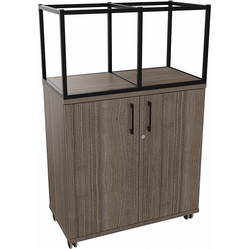 Matrix Storage Double Door Mobile Cupboard with Column Frame - Office Storage