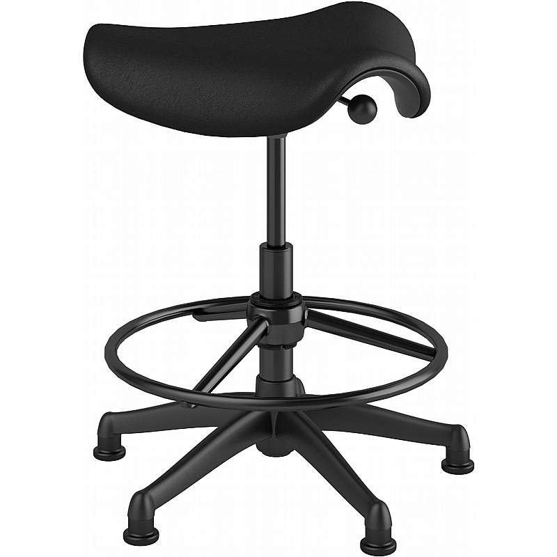Humanscale Freedom Leather Saddle Draughtsman Stool - Office Chairs