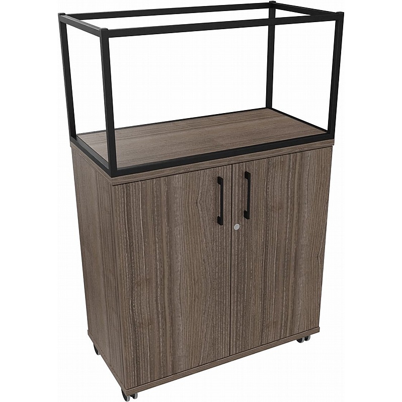 Matrix Storage Double Door Mobile Cupboard with Double Row Column Frame - Office Storage