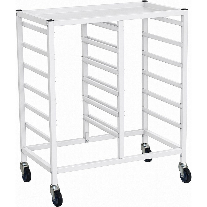 Gratnells Science Double Column Mobile Fixed Runner Tray Storage Frame - School Furniture