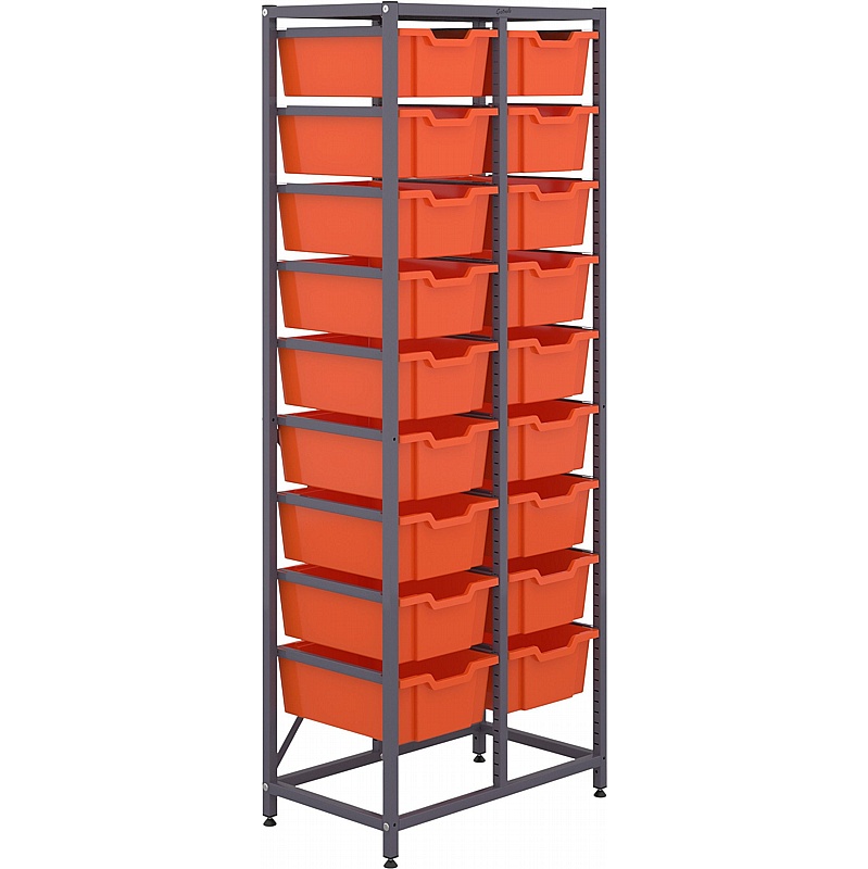 Gratnells Science Double Column 18 Deep Tray Storage - School Furniture