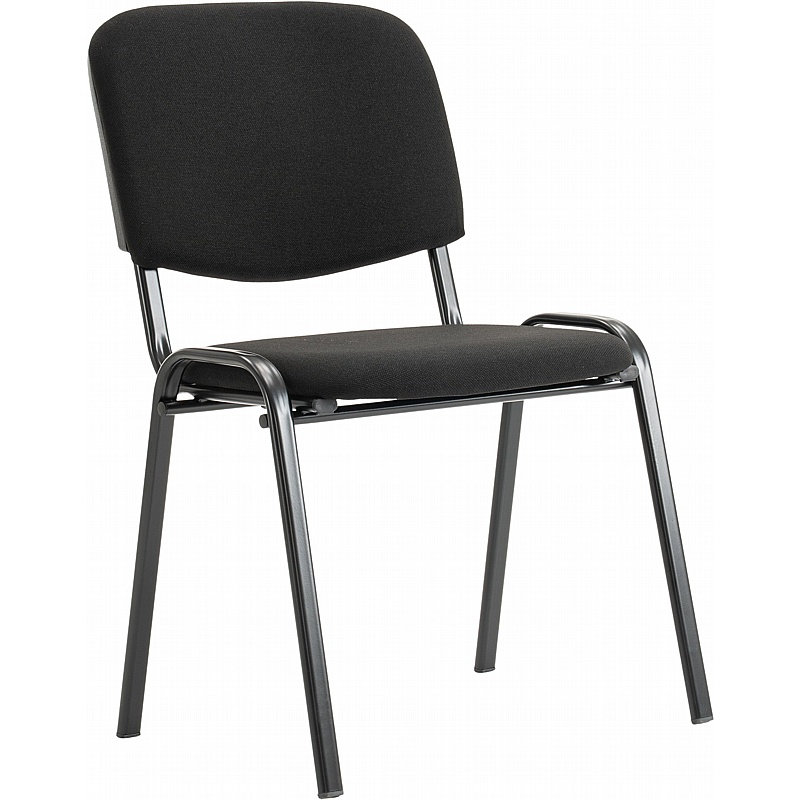 Swift ISO Black Frame Stacking Conference Chairs - Pack of 4 - Office Chairs
