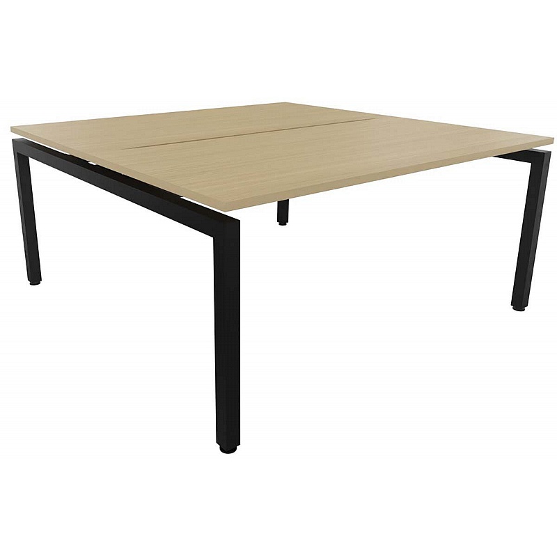 Gianni 2 Person Goalpost Rectangular Back to Back Sliding Top Bench Desks - Office Desks