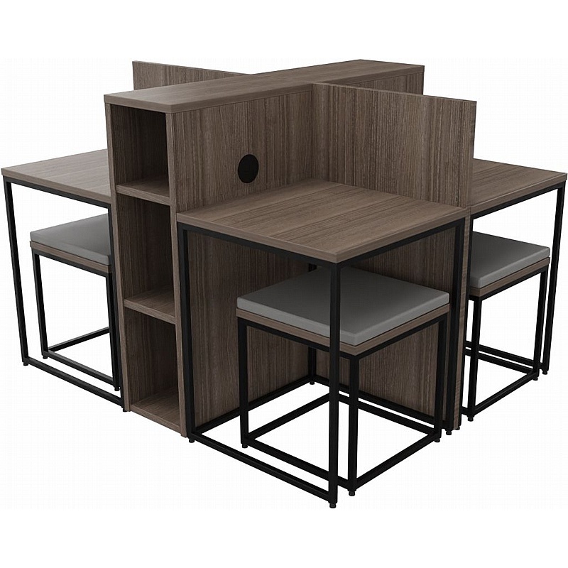 Matrix 4 Person Breakout Table and Chair Bundle - Breakout & Canteen