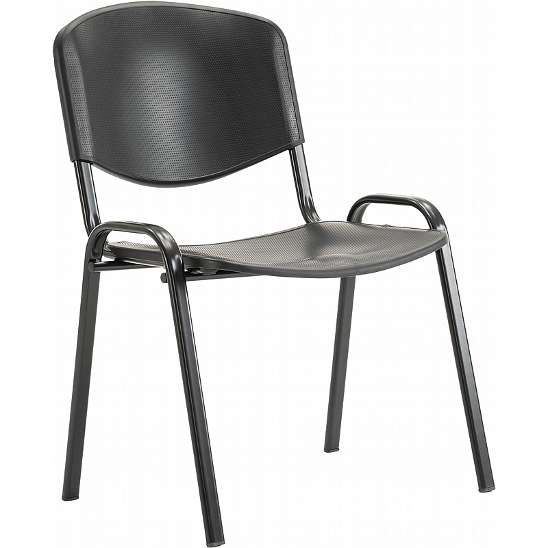 Swift ISO Black Frame Stacking Canteen Chairs (Pack of 4) - Breakout & Canteen