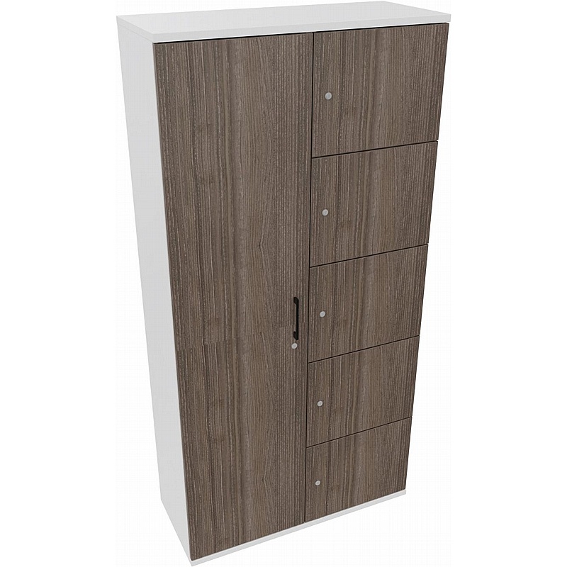 Matrix Duo 6 Door Cupboard and Locker Combination Unit - Office Storage