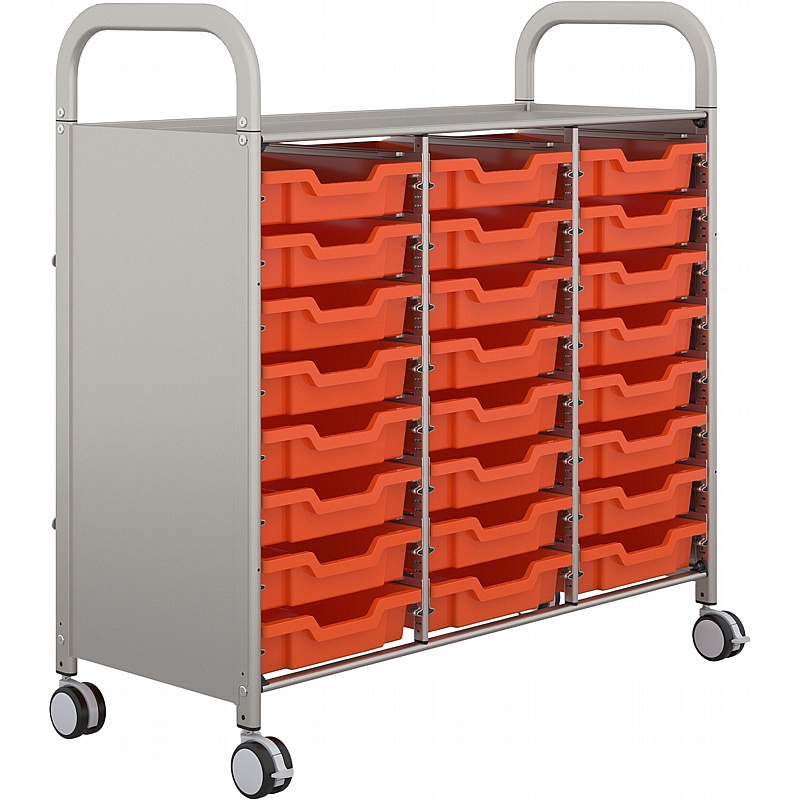 Gratnells Callero Mobile Triple Column 24 Shallow Tray Storage - School Furniture