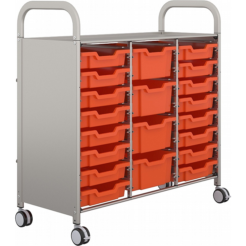 Gratnells Callero Mobile Triple Column Combination Tray Storage - School Furniture