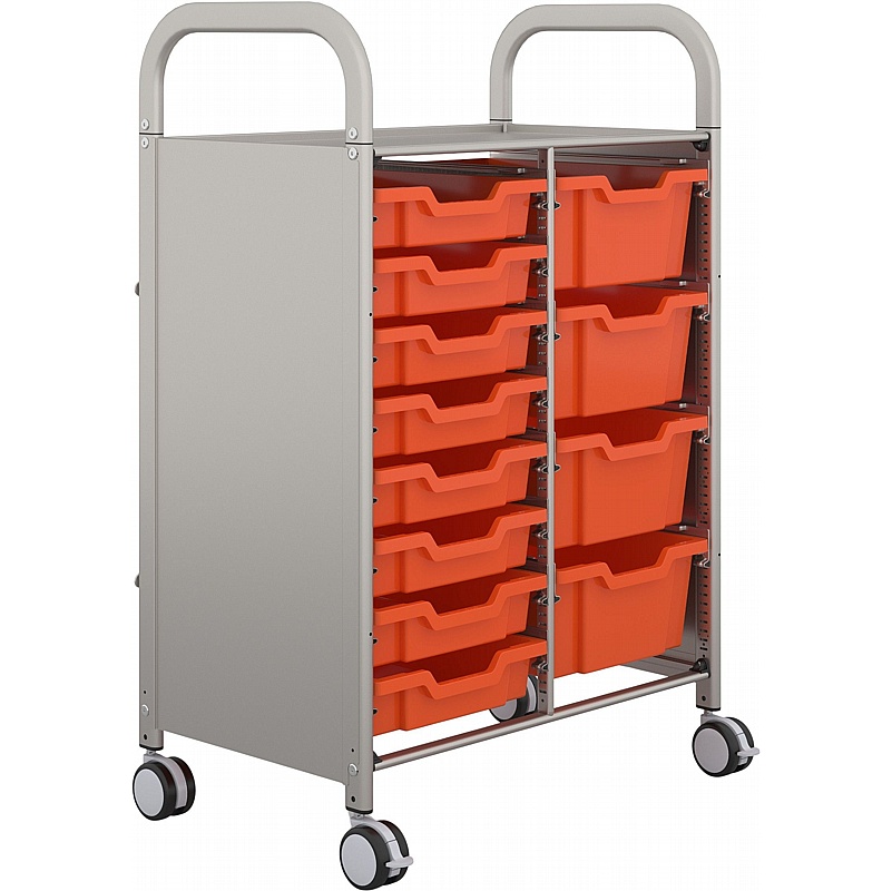 Gratnells Callero Mobile Double Column Combination Tray Storage - School Furniture