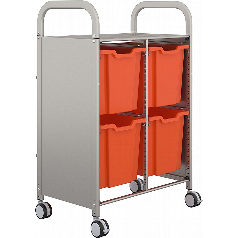 Gratnells Callero Mobile Double Column 4 Jumbo Tray Storage - School Furniture