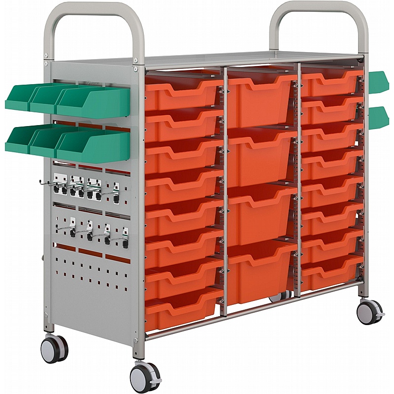 Gratnells Callero Triple Column Tray Storage STEAM Trolley - School Furniture