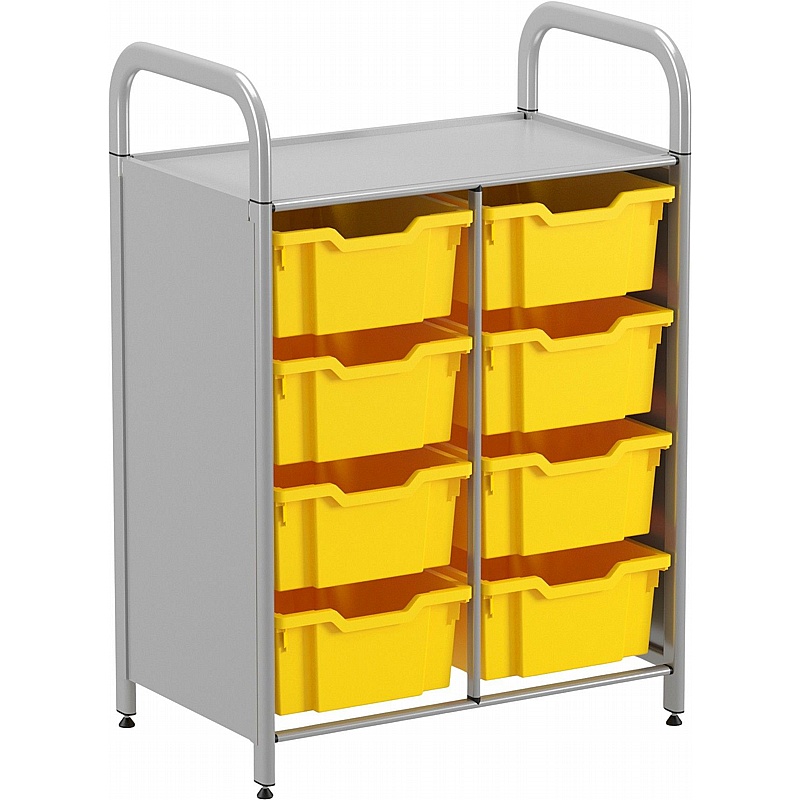 Gratnells Callero Systems Low Double Column 8 Deep Tray Storage Starter Unit - School Furniture