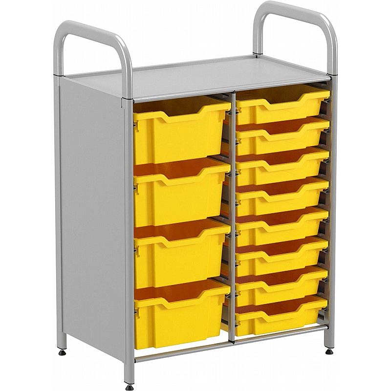 Gratnells Callero Systems Low Double Column Combination Tray Storage Starter Unit - School Furniture